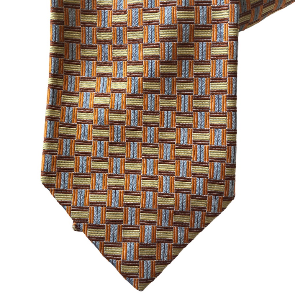 Paul Stuart Multicolored Print Silk Tie - image 2
